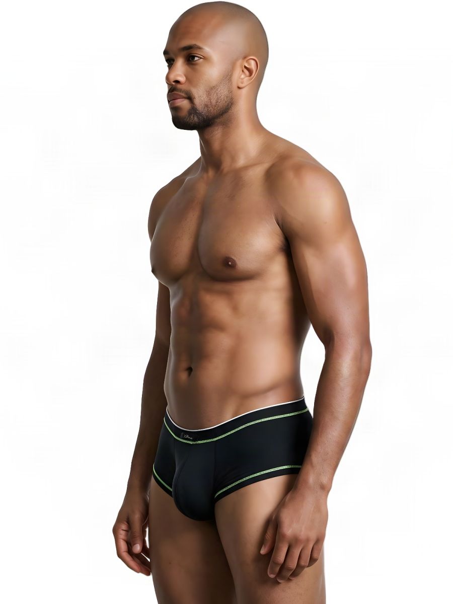 Xtremen Modern Athletic Microfiber Briefs - Black