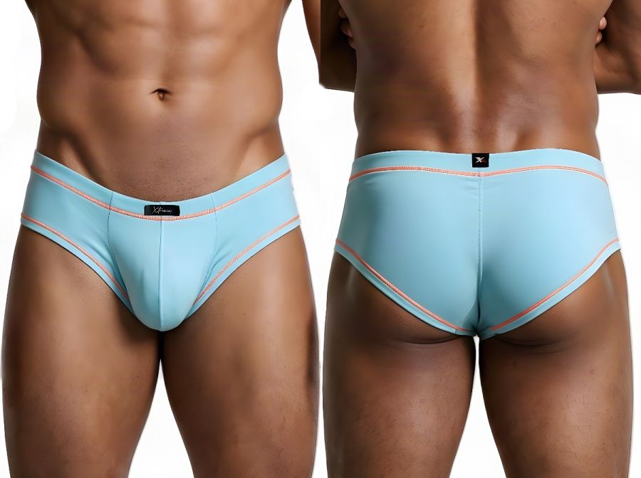 Xtremen Modern Athletic Microfiber Briefs - Light Blue