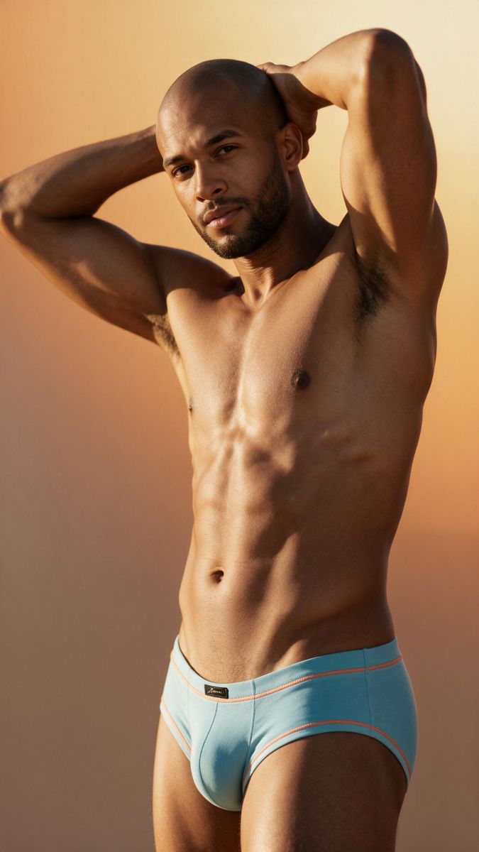 Xtremen Modern Athletic Microfiber Briefs - Light Blue