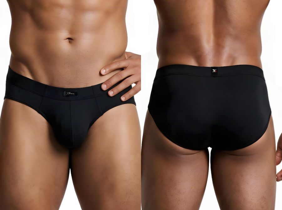 Xtremen Microfiber Sleek Fit Briefs - Black