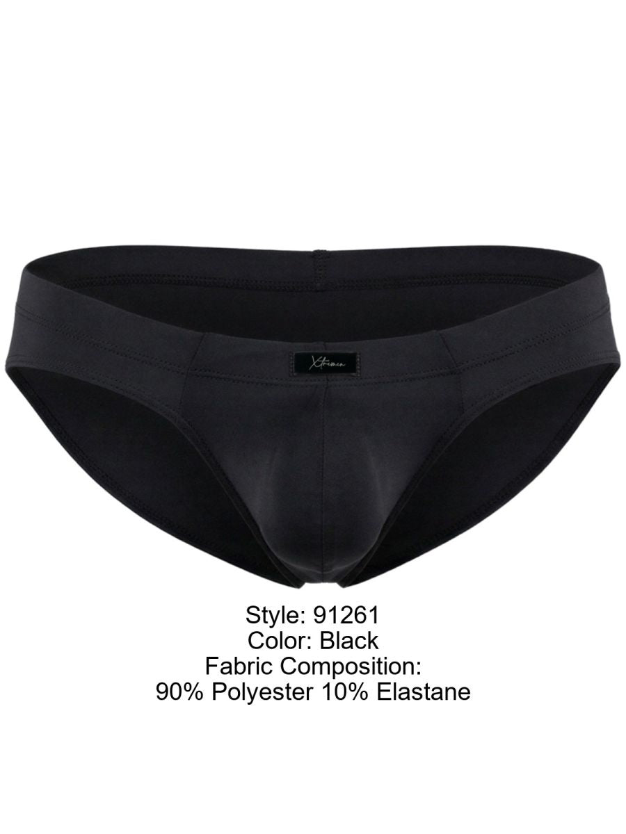 Xtremen Microfiber Sleek Fit Briefs - Black