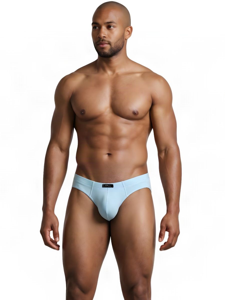 Xtremen Microfiber Sleek Fit Briefs - Light Blue