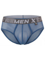 Xtremen Sleek Microfiber Mesh Briefs - Blue