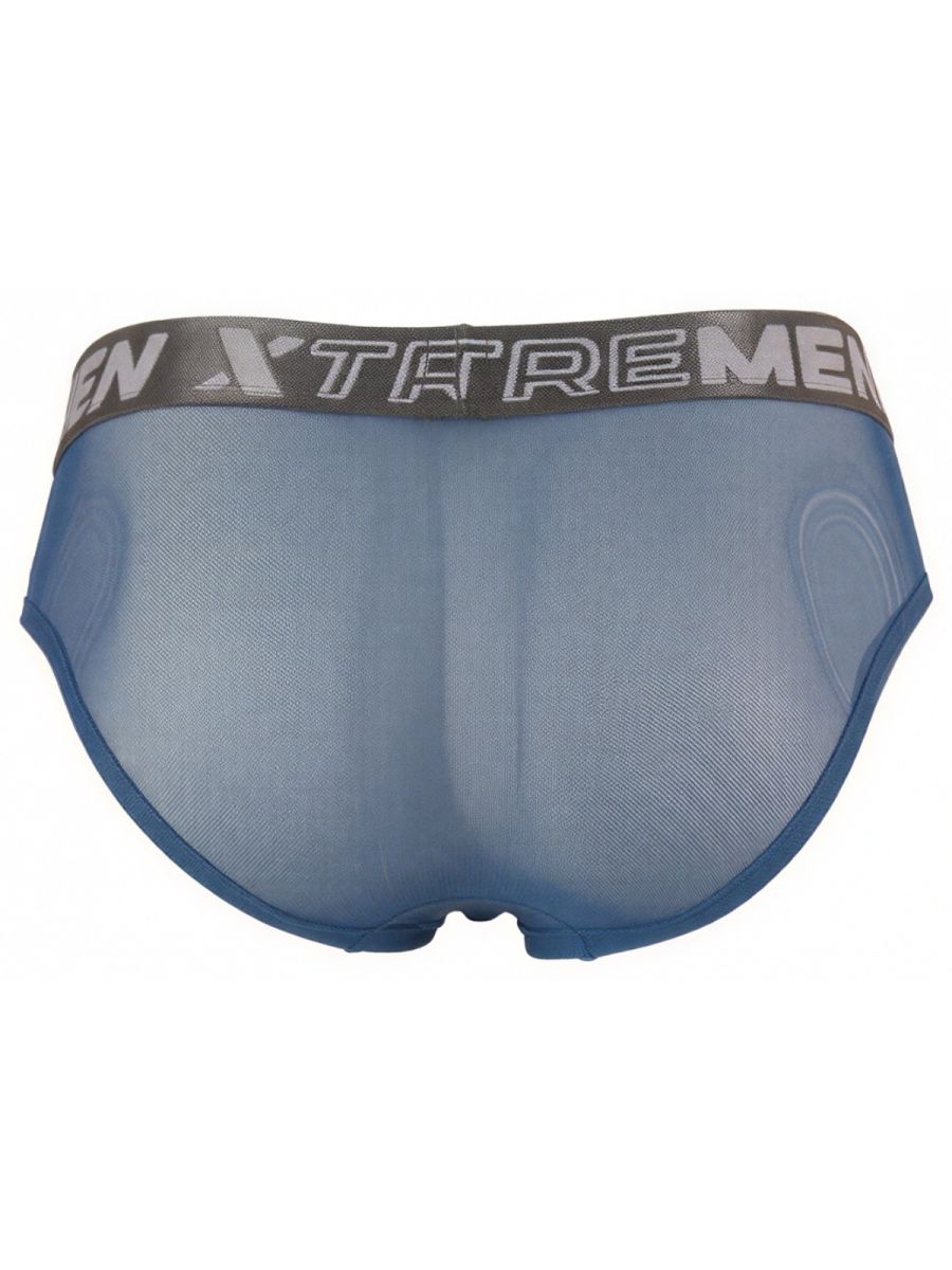 Xtremen Sleek Microfiber Mesh Briefs - Blue