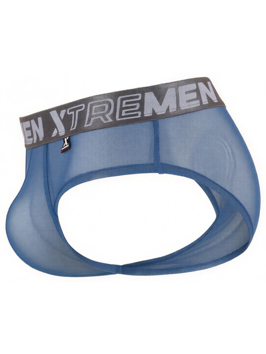 Xtremen Sleek Microfiber Mesh Briefs - Blue