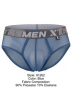 Xtremen Sleek Microfiber Mesh Briefs - Blue