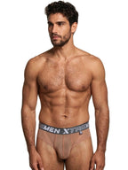 Xtremen Sleek Microfiber Mesh Briefs - Brown