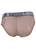 Xtremen Sleek Microfiber Mesh Briefs - Brown