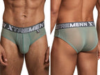 Xtremen Sleek Microfiber Mesh Briefs - Green