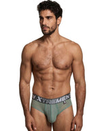 Xtremen Sleek Microfiber Mesh Briefs - Green
