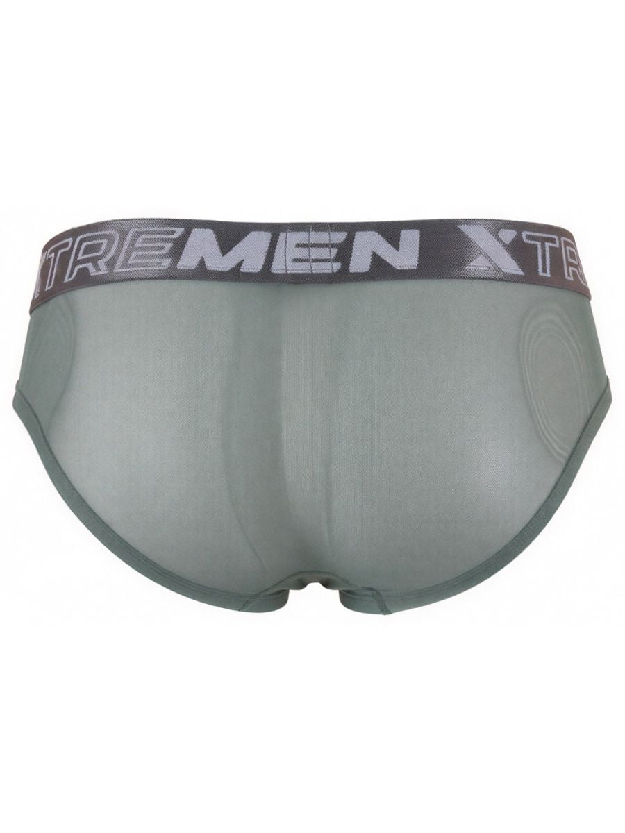 Xtremen Sleek Microfiber Mesh Briefs - Green