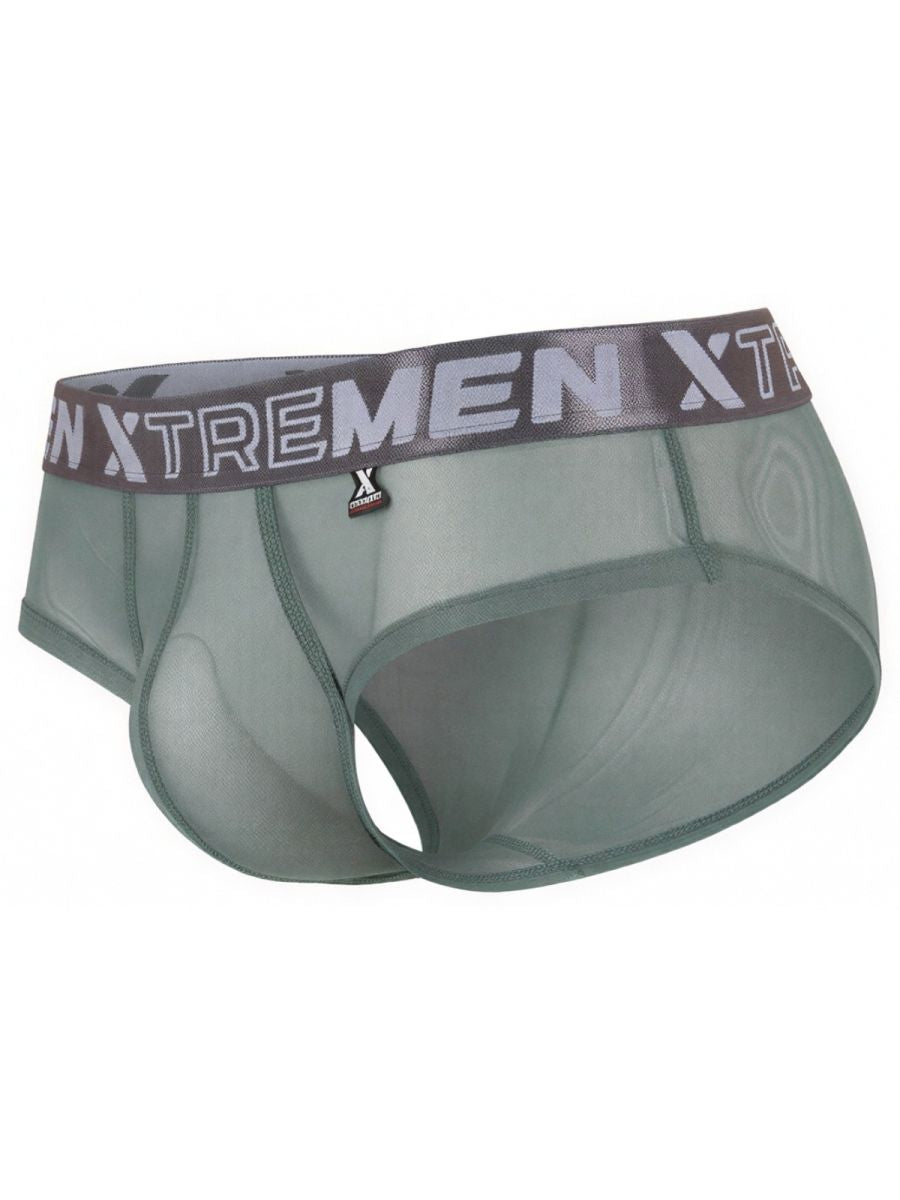 Xtremen Sleek Microfiber Mesh Briefs - Green