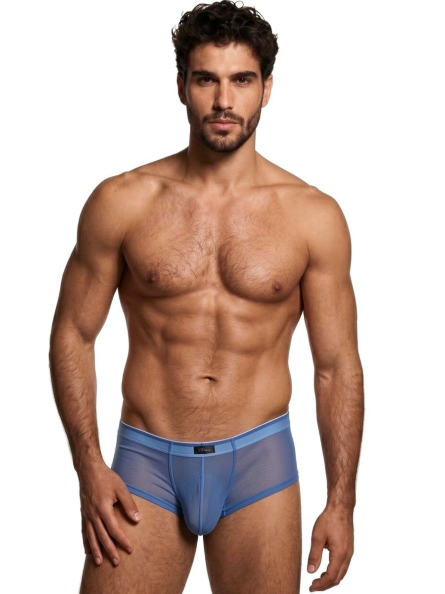 Xtremen Microfiber Mesh Briefs - Blue