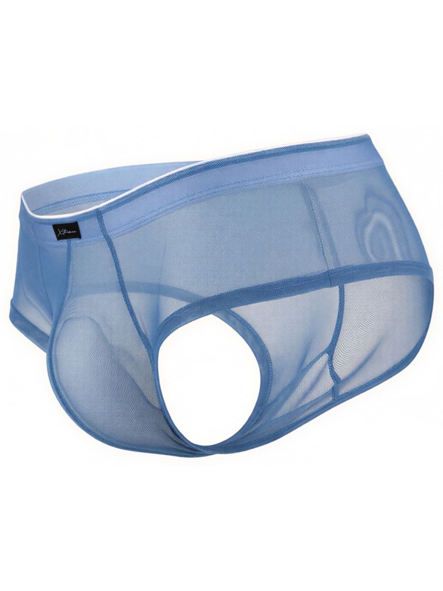 Xtremen Microfiber Mesh Briefs - Blue