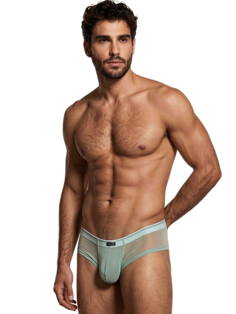 Xtremen Microfiber Mesh Briefs - Green