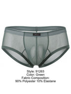 Xtremen Microfiber Mesh Briefs - Green