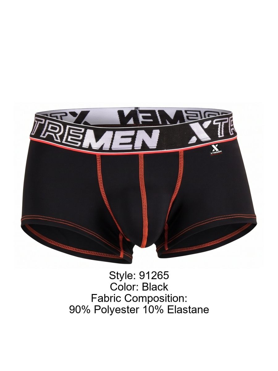 Xtremen Sleek Microfiber Stretch Trunks - Black
