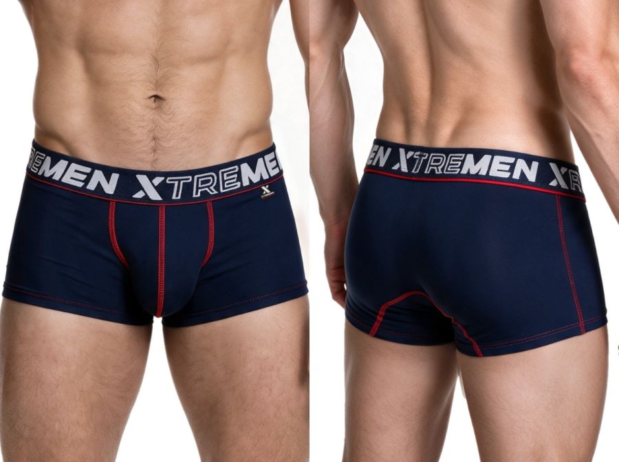 Xtremen Sleek Microfiber Stretch Trunks - Dark Blue