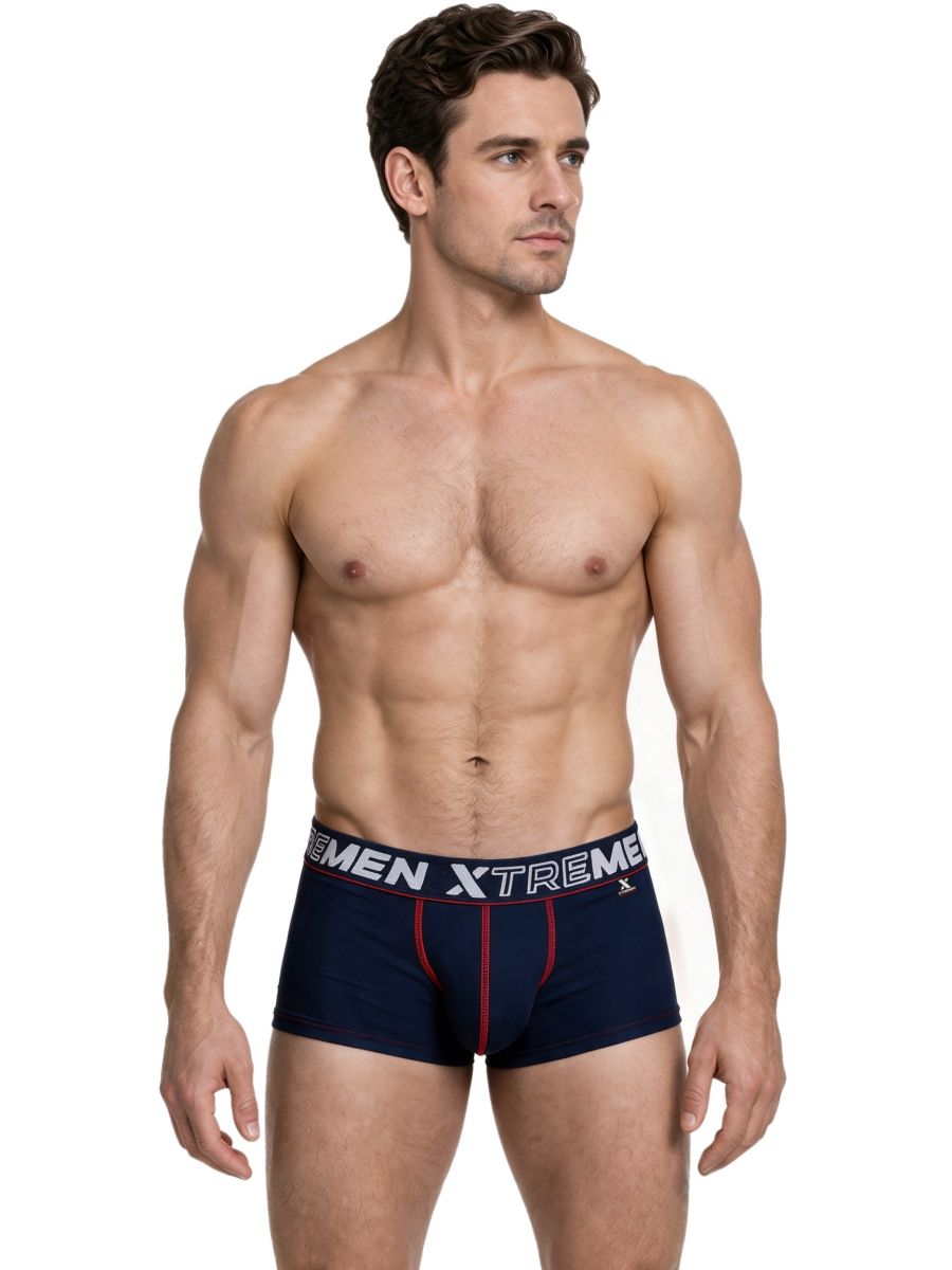 Xtremen Sleek Microfiber Stretch Trunks - Dark Blue