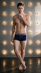 Xtremen Sleek Microfiber Stretch Trunks - Dark Blue