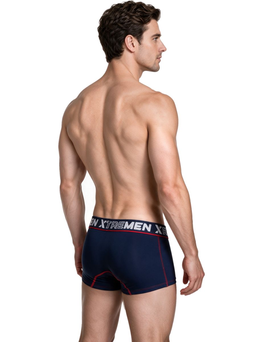 Xtremen Sleek Microfiber Stretch Trunks - Dark Blue