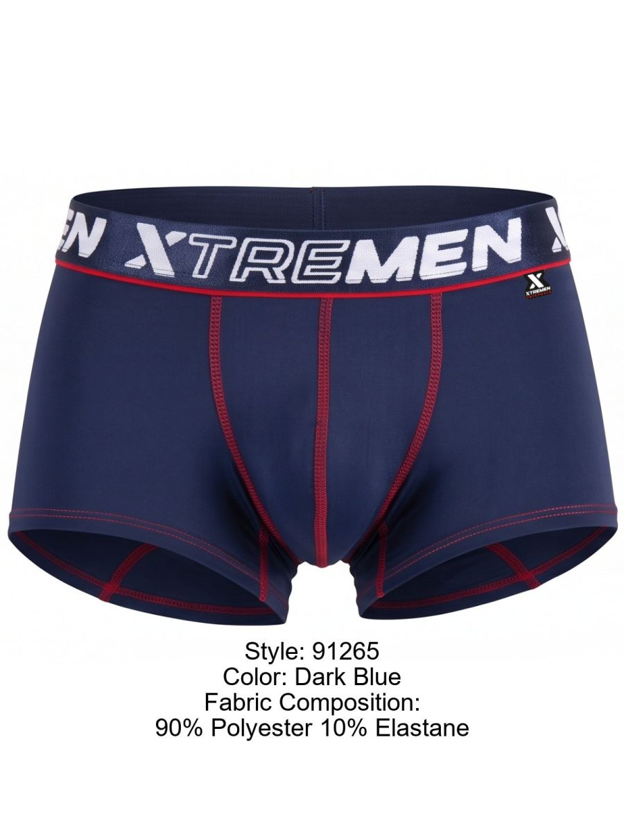 Xtremen Sleek Microfiber Stretch Trunks - Dark Blue