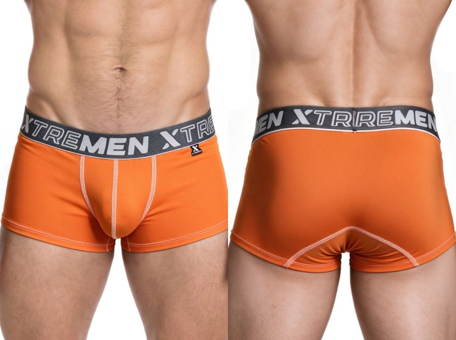 Xtremen Sleek Microfiber Stretch Trunks - Orange