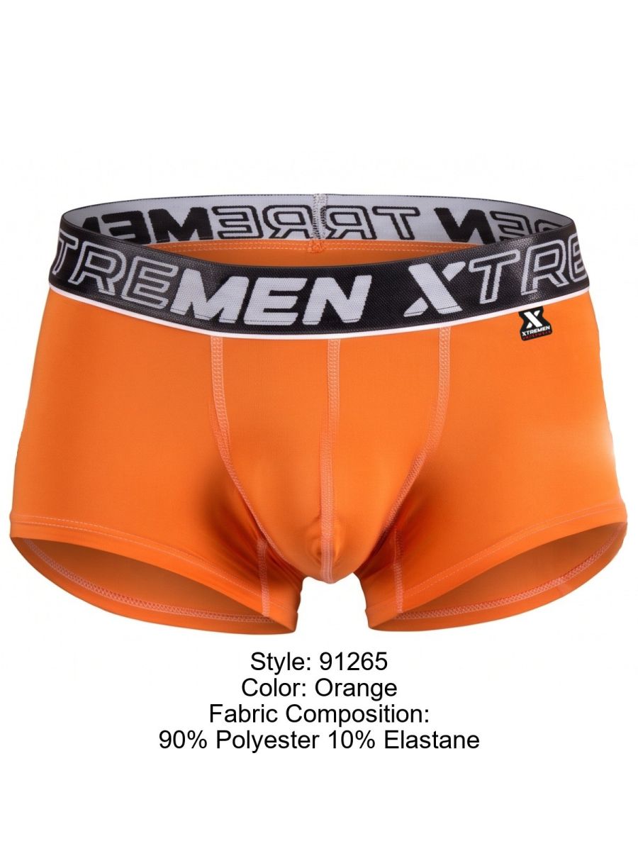 Xtremen Sleek Microfiber Stretch Trunks - Orange