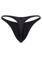Xtremen Sleek Microfiber Narrow-Waistband Thongs - Black