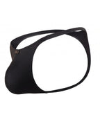 Xtremen Sleek Microfiber Narrow-Waistband Thongs - Black