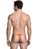 Xtremen Sleek Microfiber Narrow-Waistband Thongs - Orange