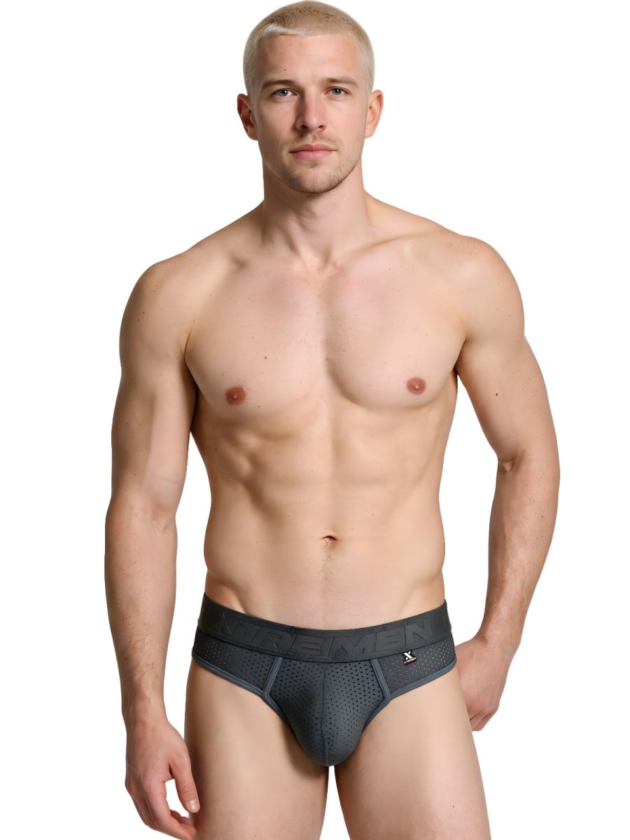 Xtremen Microfiber Mesh Thongs - Gray