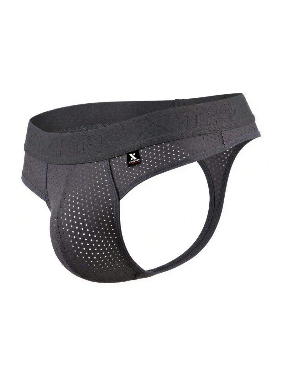 Xtremen Microfiber Mesh Thongs - Gray