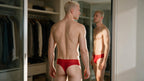 Xtremen Microfiber Mesh Thongs - Red