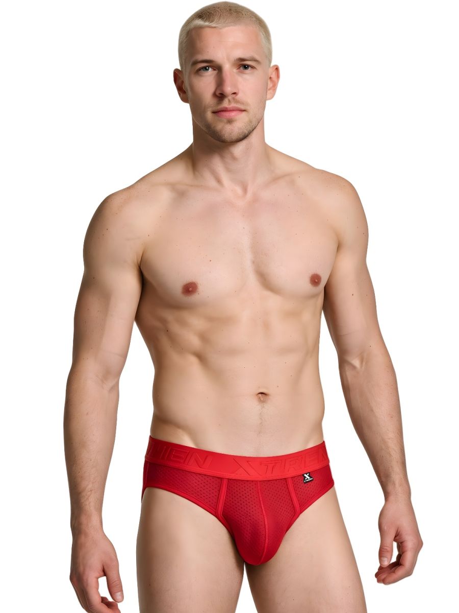 Xtremen Microfiber Mesh Thongs - Red