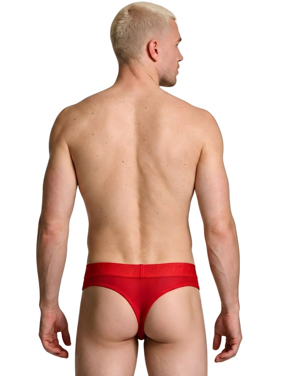 Xtremen Microfiber Mesh Thongs - Red