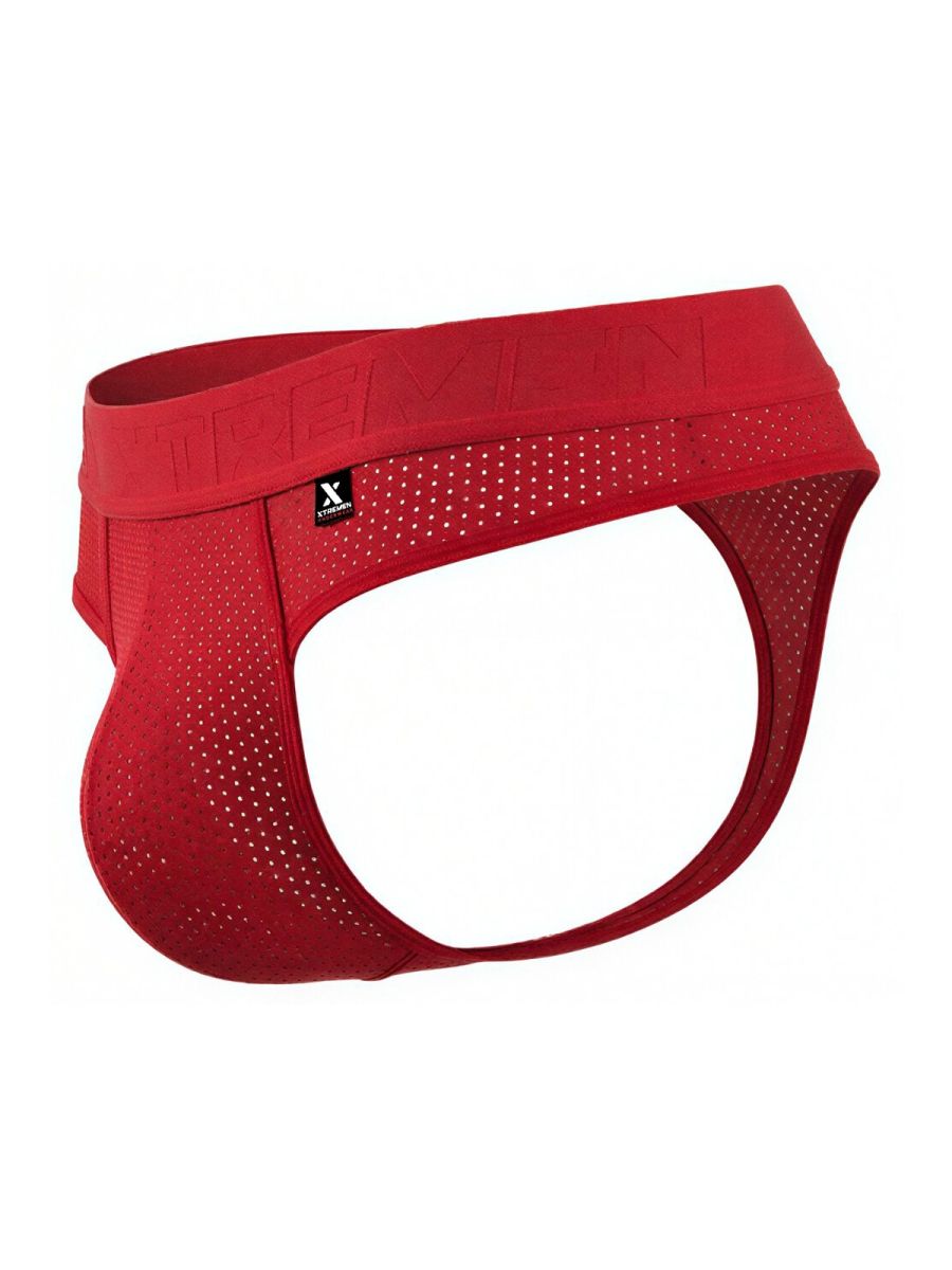 Xtremen Microfiber Mesh Thongs - Red