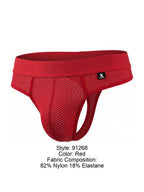 Xtremen Microfiber Mesh Thongs - Red