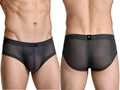 Xtremen Microfiber Mesh V-Cut Briefs - Gray