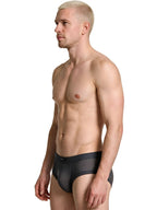 Xtremen Microfiber Mesh V-Cut Briefs - Gray