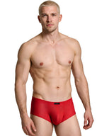 Xtremen Microfiber Mesh V-Cut Briefs - Red