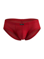 Xtremen Microfiber Mesh V-Cut Briefs - Red