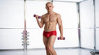 Xtremen Microfiber Mesh V-Cut Briefs - Red