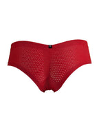 Xtremen Microfiber Mesh V-Cut Briefs - Red