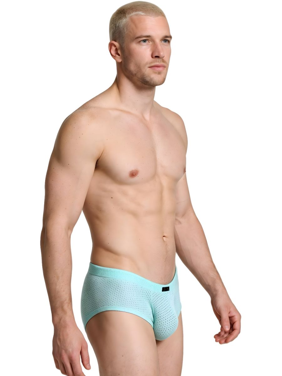 Xtremen Microfiber Mesh V-Cut Briefs - Seawater