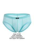 Xtremen Microfiber Mesh V-Cut Briefs - Seawater