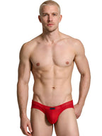 Xtremen Microfiber Mesh Perforated Briefs - Red