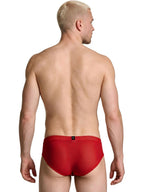 Xtremen Microfiber Mesh Perforated Briefs - Red