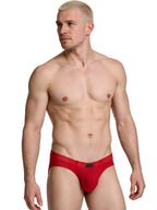 Xtremen Microfiber Mesh Perforated Briefs - Red