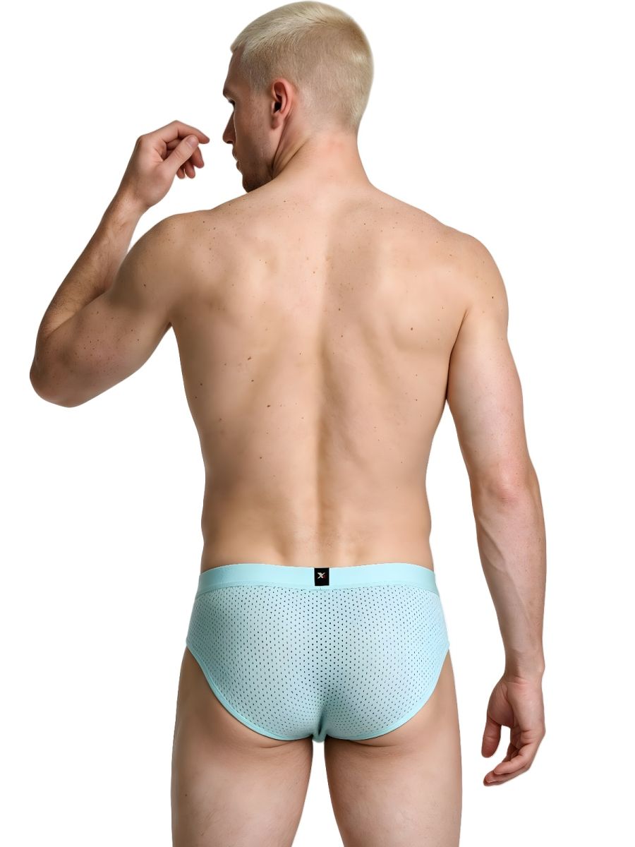 Xtremen Microfiber Mesh Perforated Briefs - Seawater
